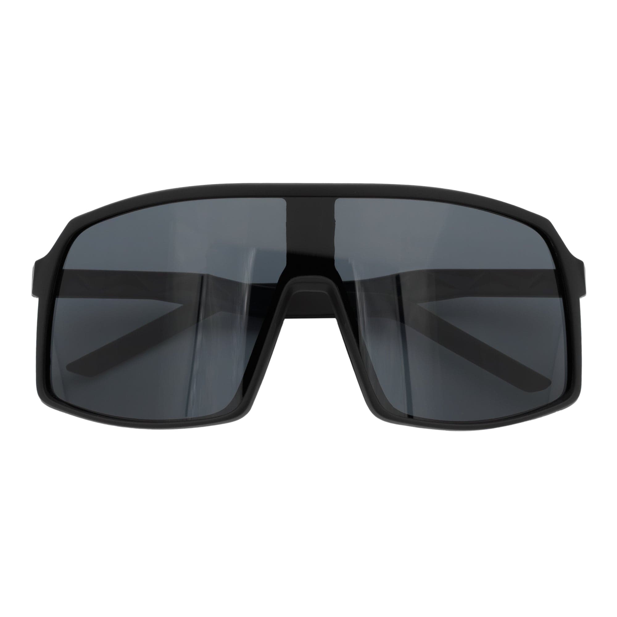SENTRY - Large Sports Shield Sunglasses Matte Black Dark Smoke Tint - MorspecsM1015-5