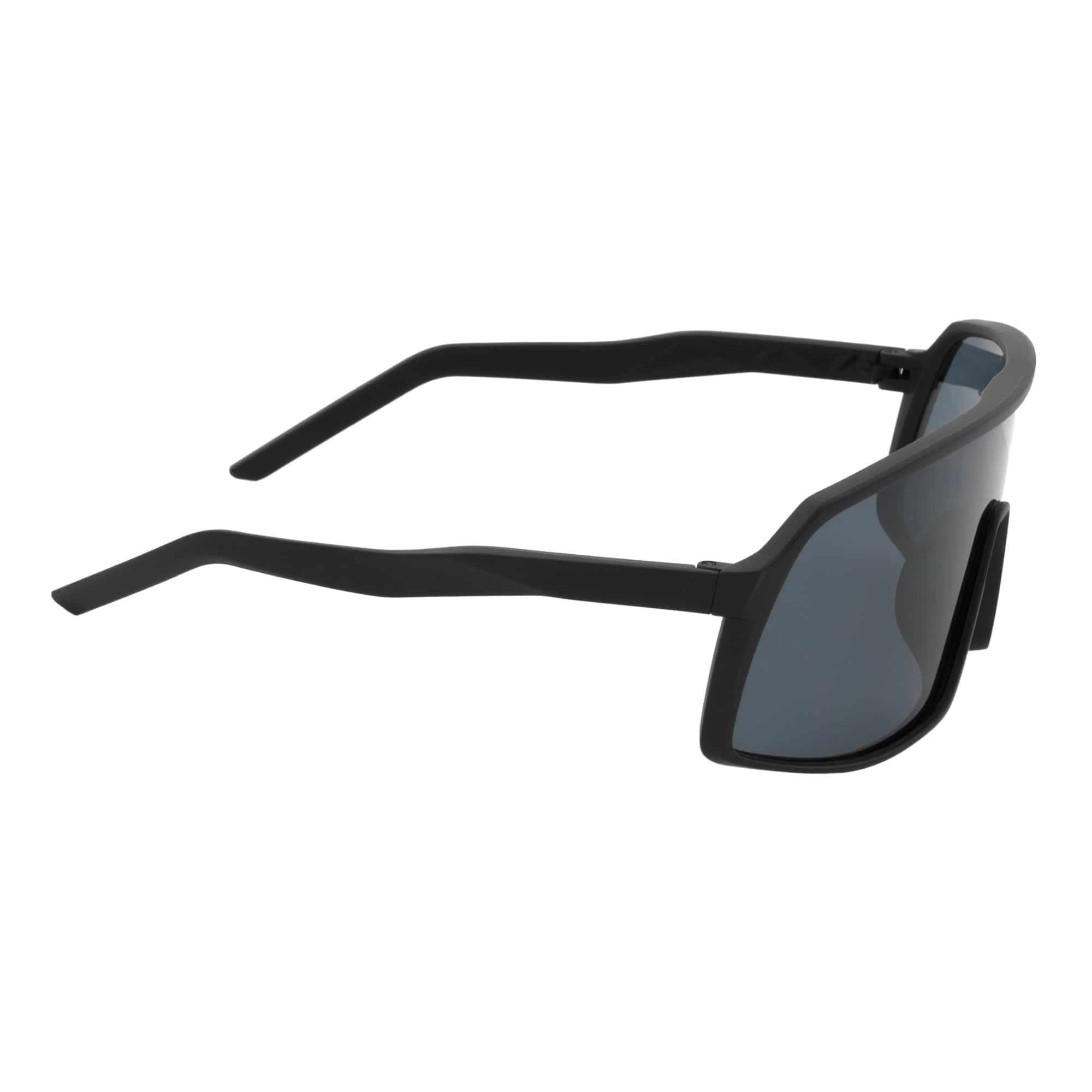 SENTRY - Large Sports Shield Sunglasses Matte Black Dark Smoke Tint