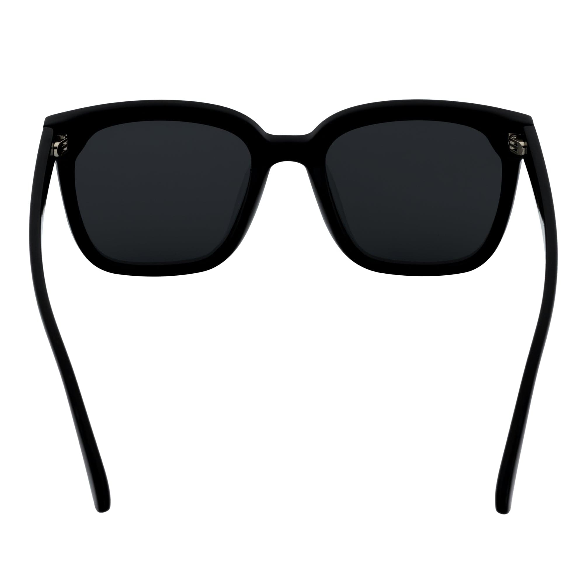 SOFIA - Womens Polarized Oversize Square Cat - Eye Sunglasses Black Smoke - Morspecs M1046-1