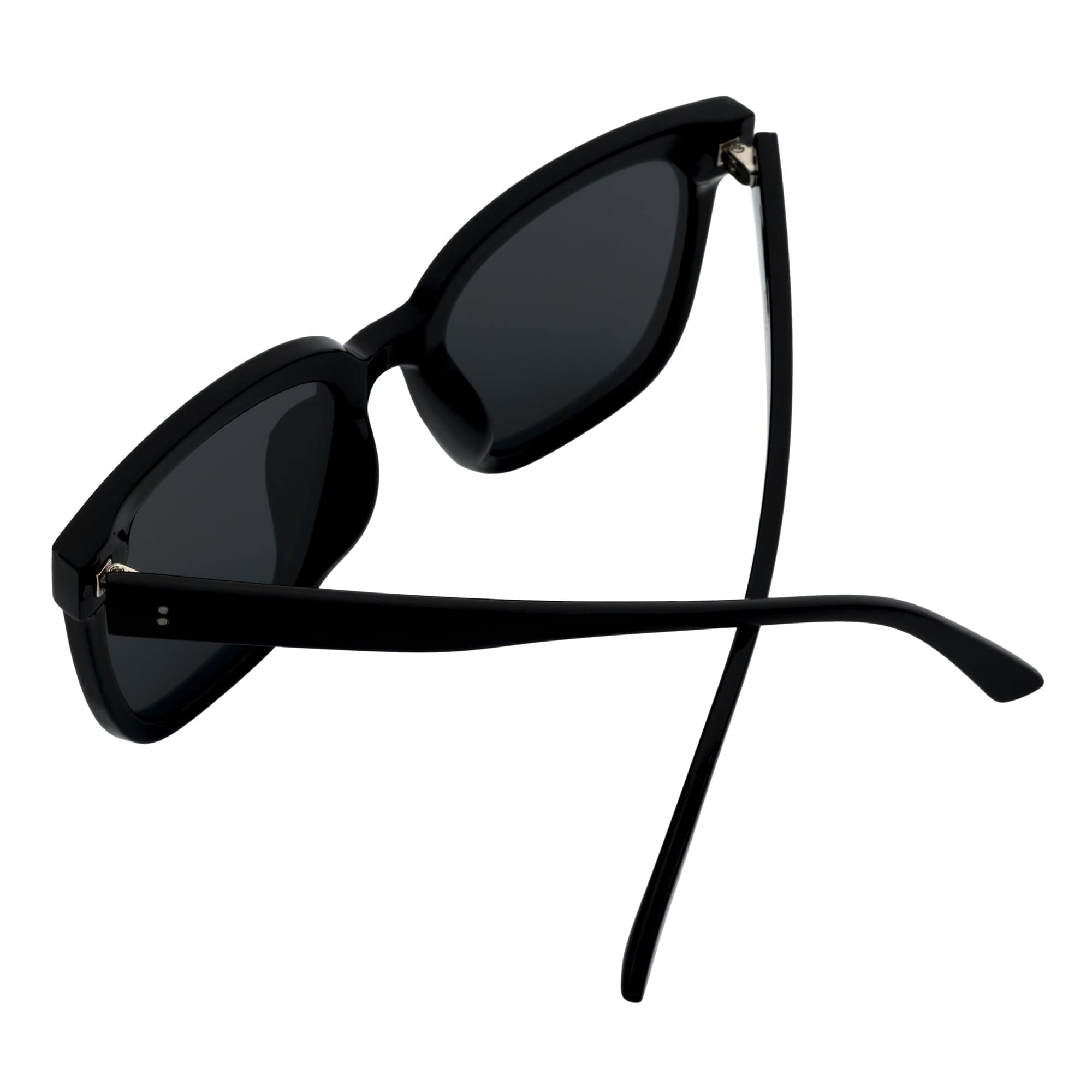 SOFIA - Womens Polarized Oversize Square Cat - Eye Sunglasses Black Smoke