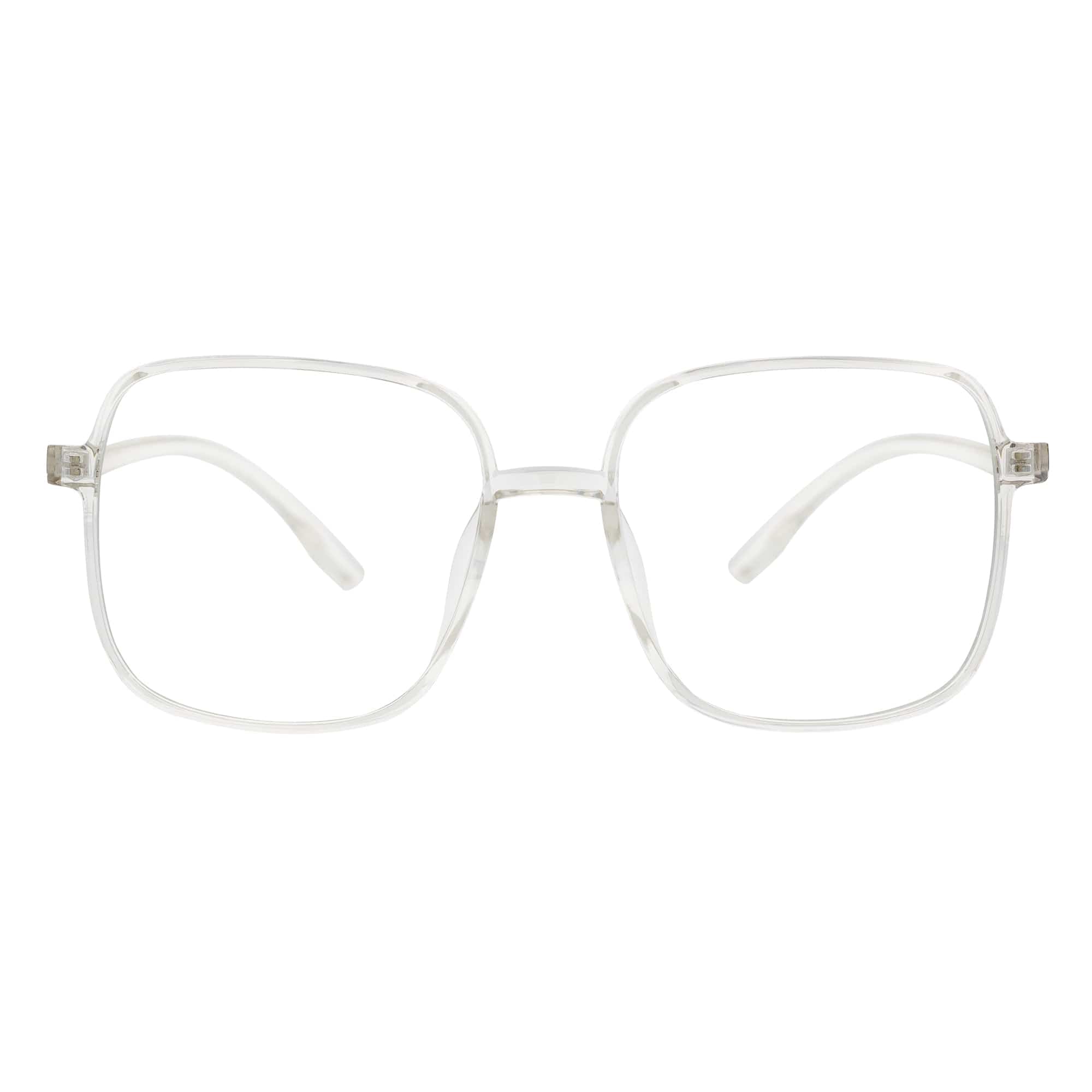 OTAKU - Large Square Glasses Blue Light Glasses Crystal Frame Clear Lens