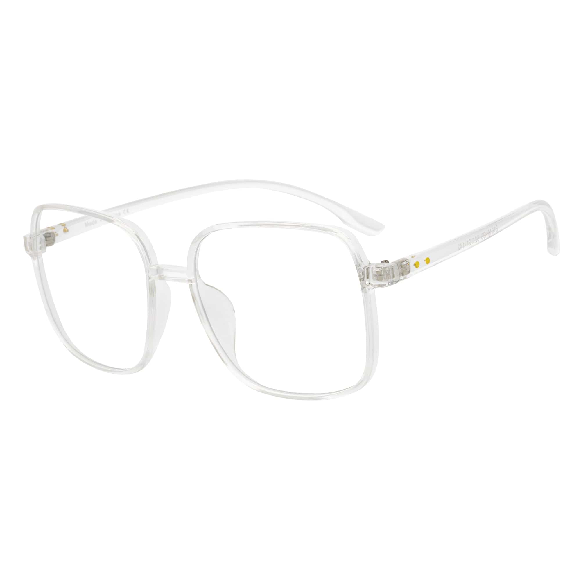 OTAKU - Large Square Glasses Blue Light Glasses Crystal Frame Clear Lens