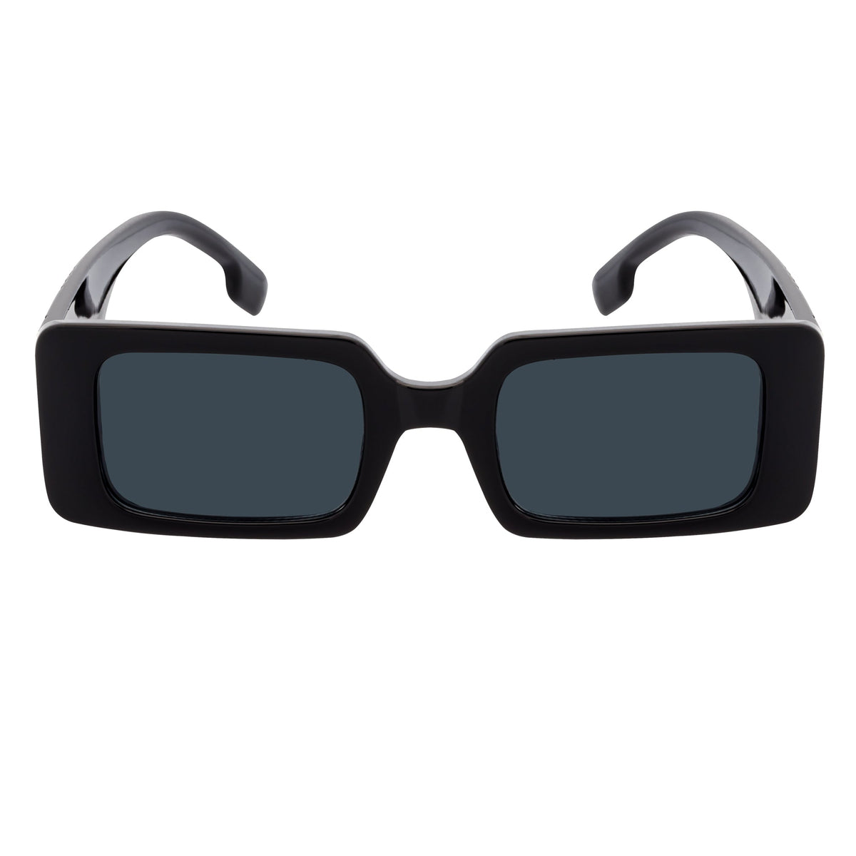 PLAZA - Small Rectangle Sunglasses Black Smoke