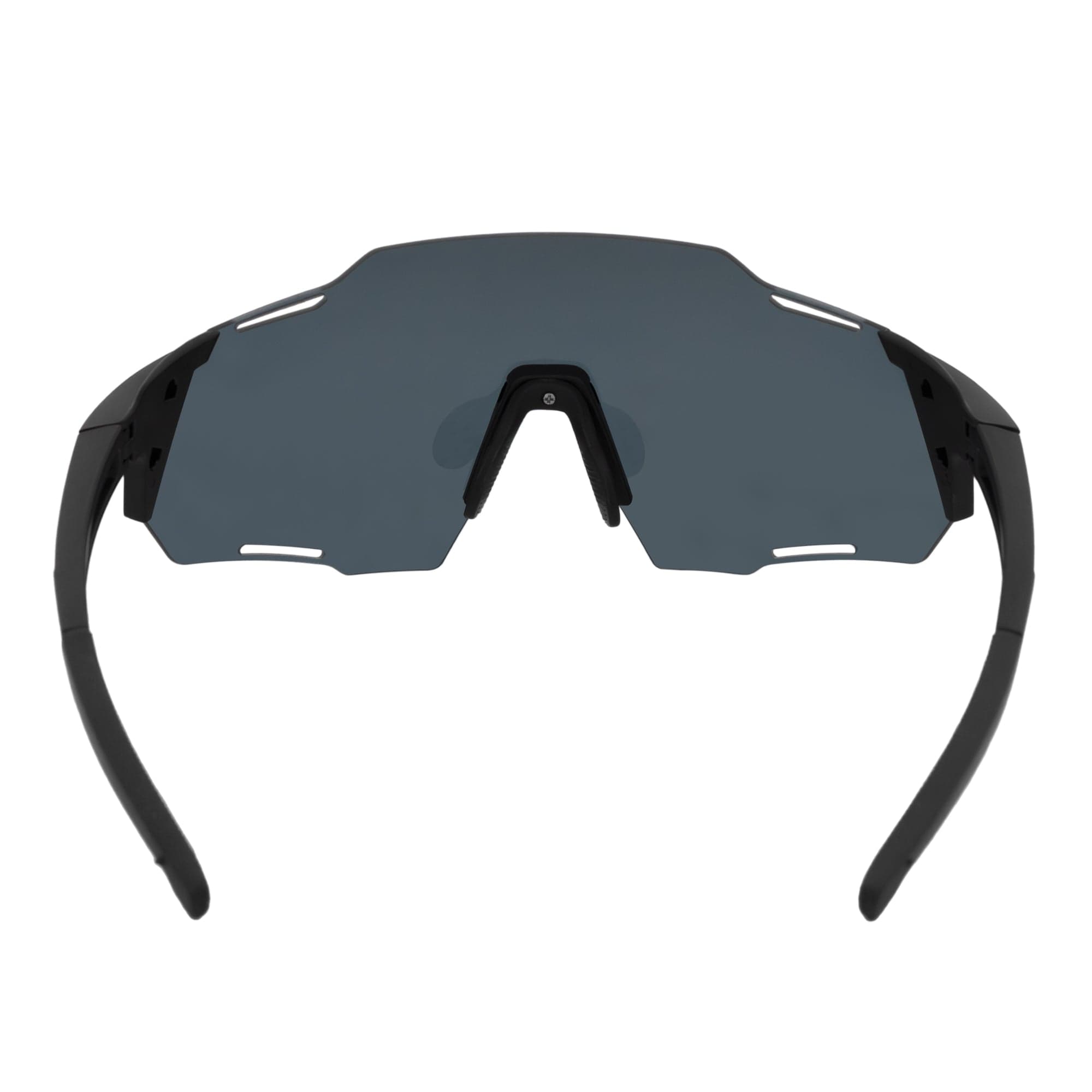 RAZER - Large Sports Wraparound Rimless Shield Sunglasses Black Smoke Tint