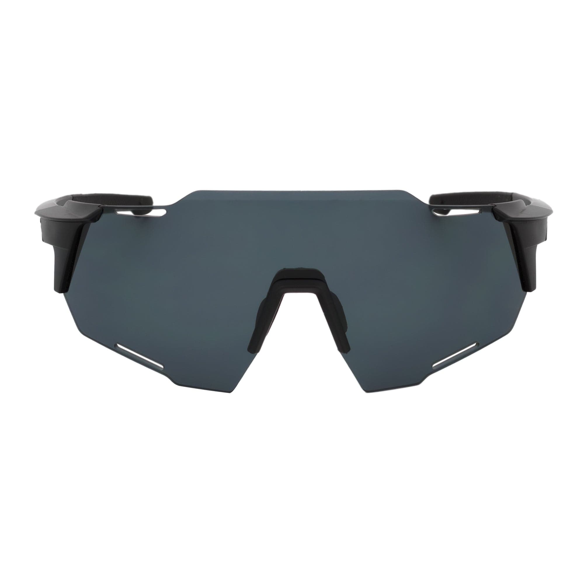 RAZER - Large Sports Wraparound Rimless Shield Sunglasses Black Smoke Tint