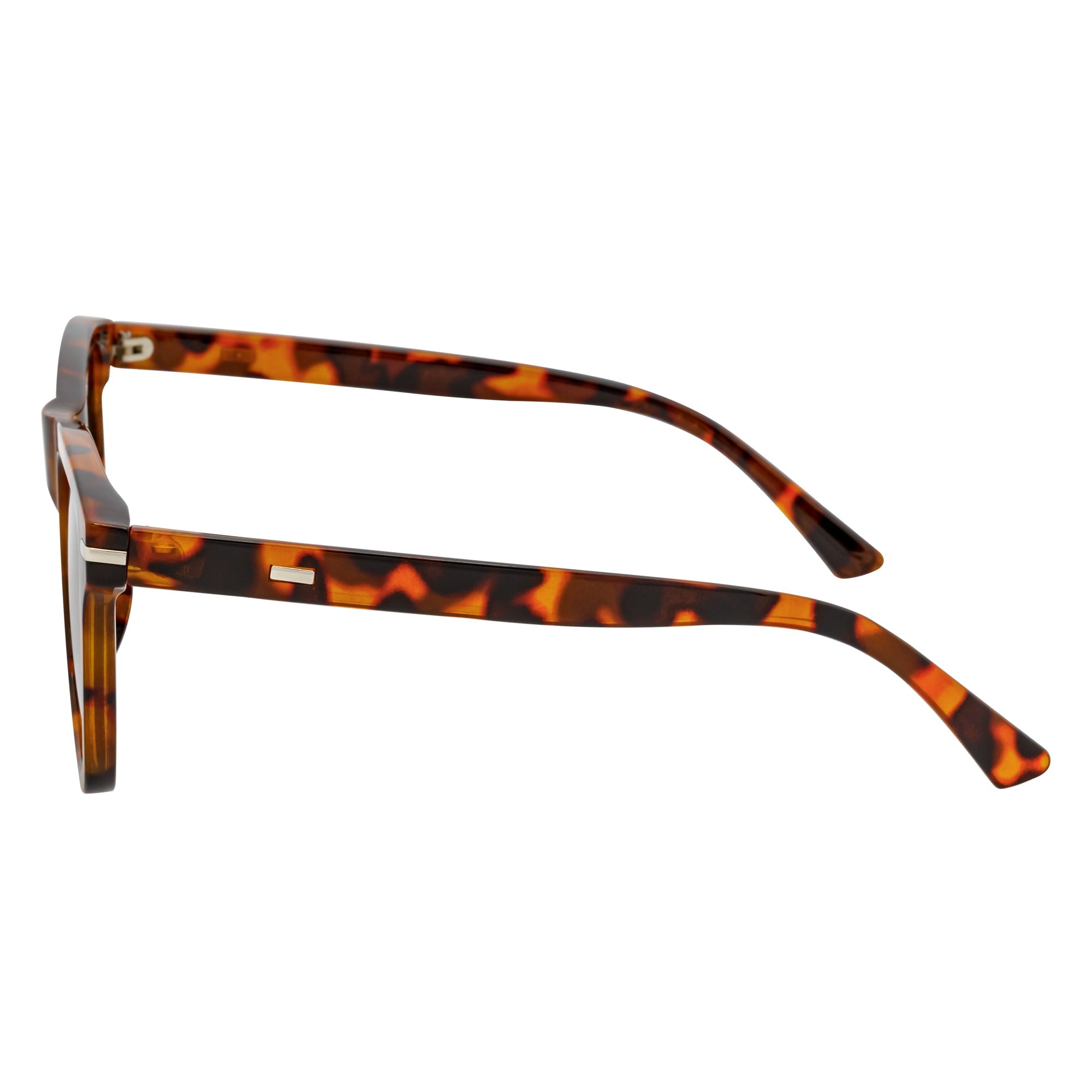 RHO - Classic Large Horn Rimmed Gloss Tortoise Sunglasses Green Lens