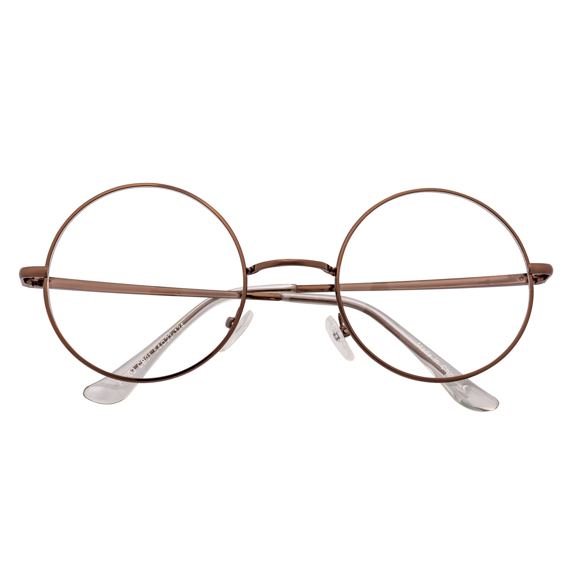 SCHOLAR - Classic Small Metal Round Blue Light Glasses Copper Clear Lens