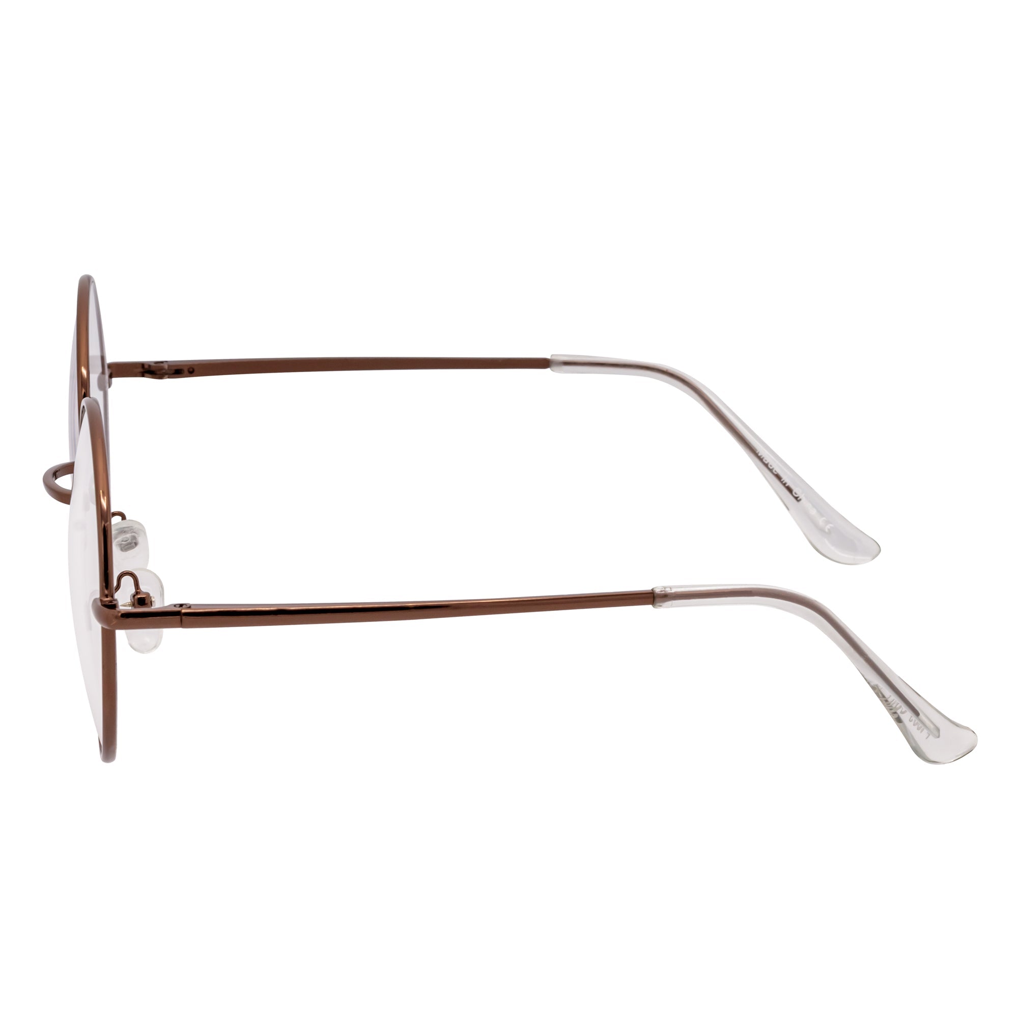 SCHOLAR - Classic Small Metal Round Blue Light Glasses Copper Clear Lens