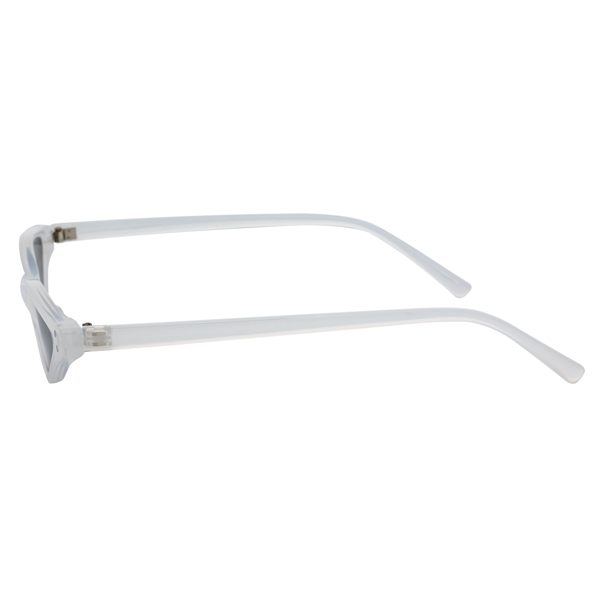SIAMESE - Mid Century Small Slim Pointed Cat Eye Sunglasses White Smoke Lens