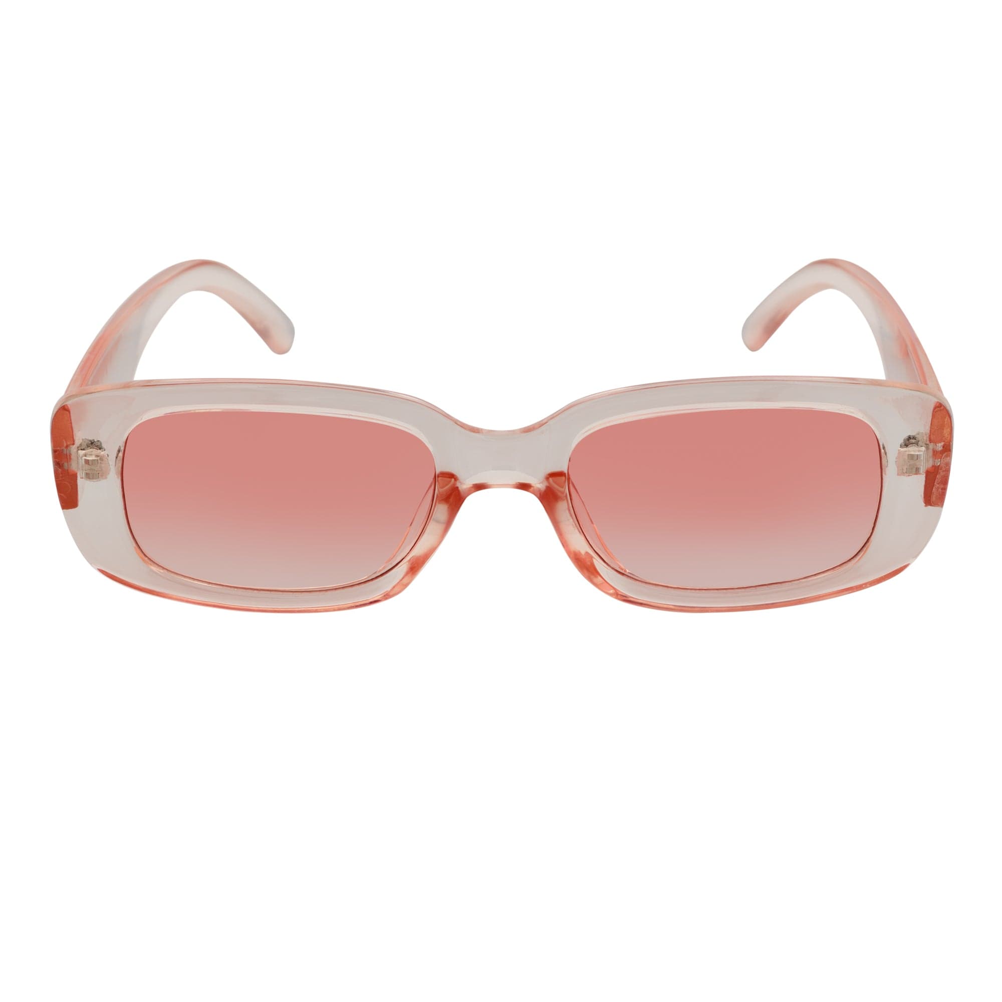 SLIM - Retro 90s Slim Small Rectangle Sunglasses Pink Pink Tint