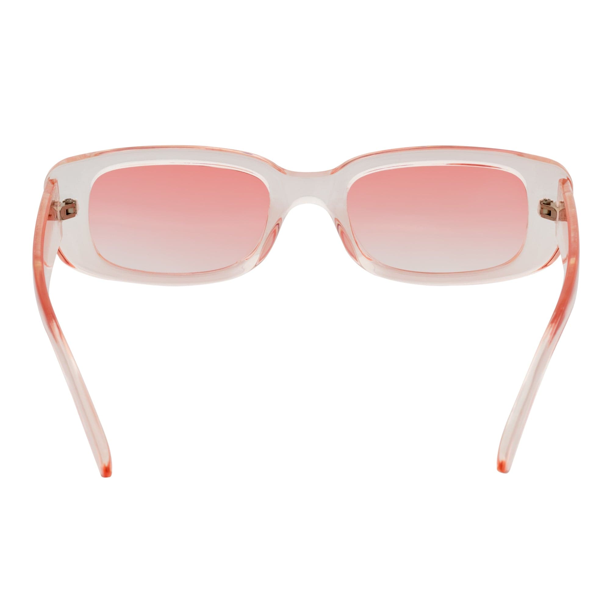 SLIM - Retro 90s Slim Small Rectangle Sunglasses Pink Pink Tint - Morspecs M1034-7