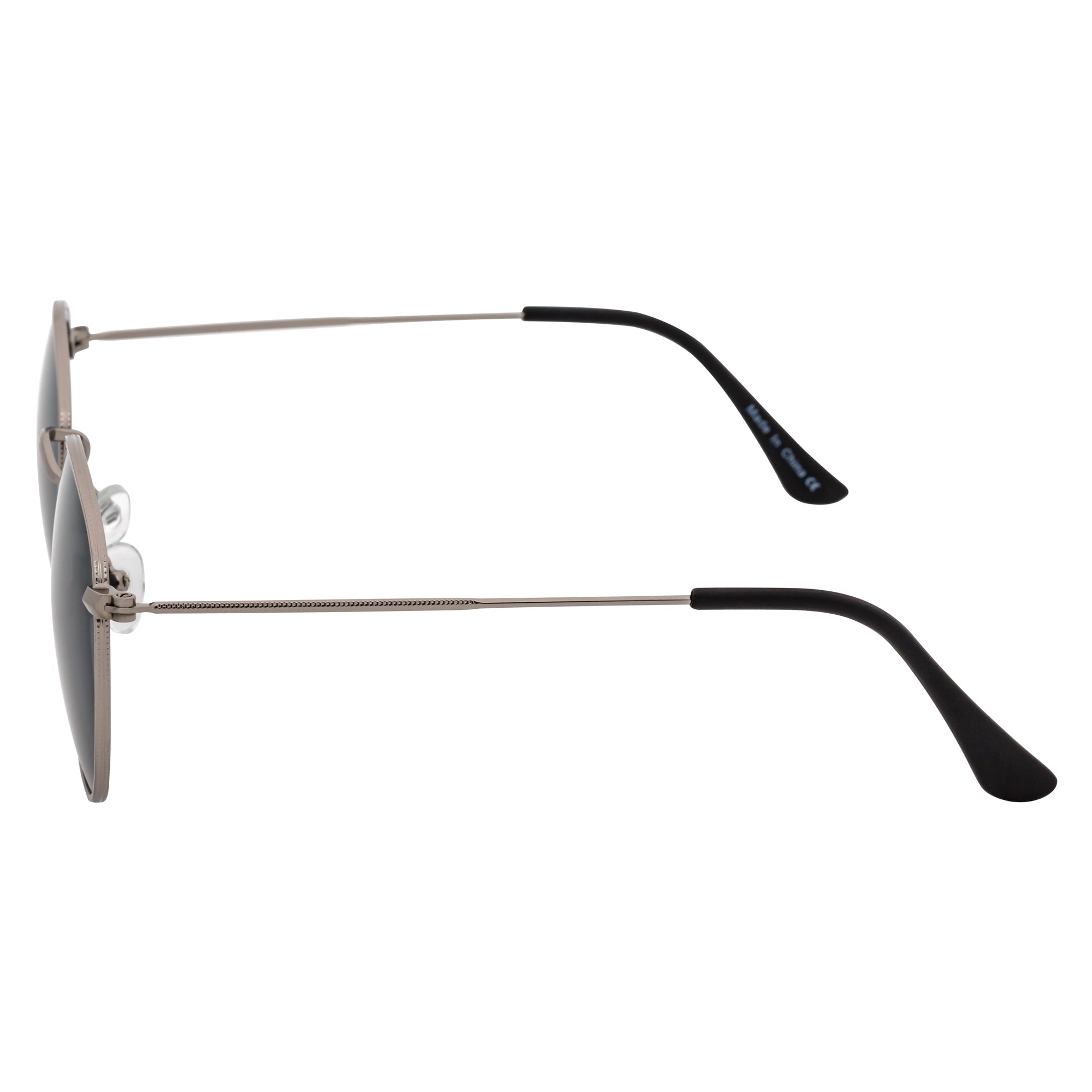 VAGABOND - Retro Classic Small Metal Round Sunglasses Silver Smoke Lens