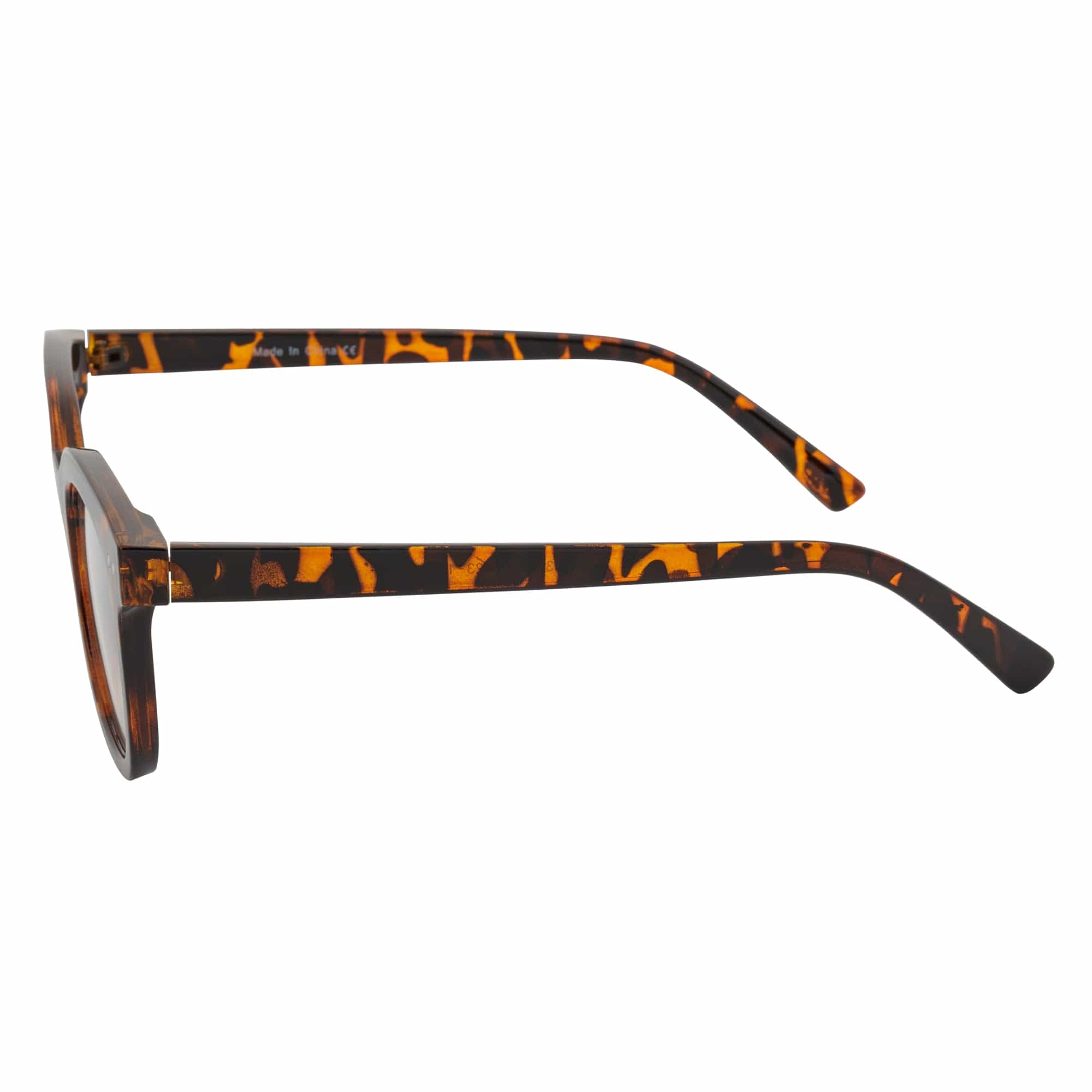 WALKER - Thick Horn Rimmed Blue Light Glasses Tortoise Shell Clear Lens