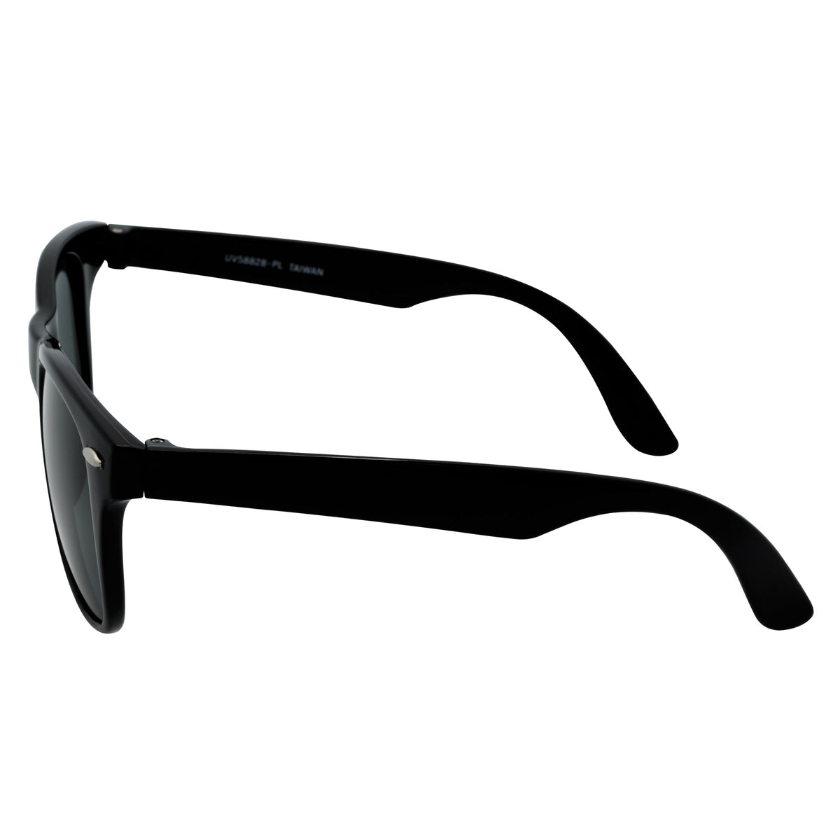 WAYFAIRE II - Large Polarized Horn Rimmed Sunglasses Gloss Black Smoke