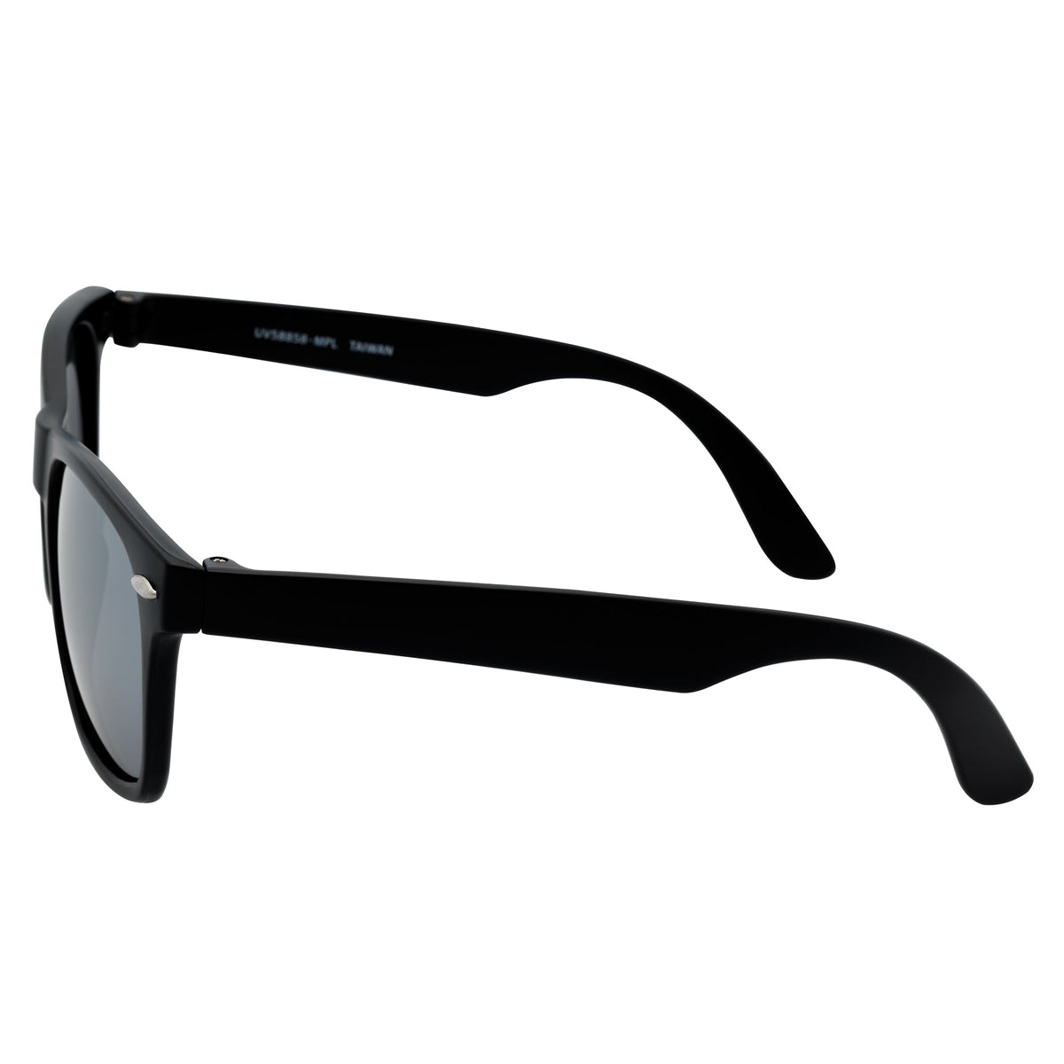 WAYFAIRE - Polarized Classic Horn Rimmed Sunglasses Matte Black Silver-Mirror