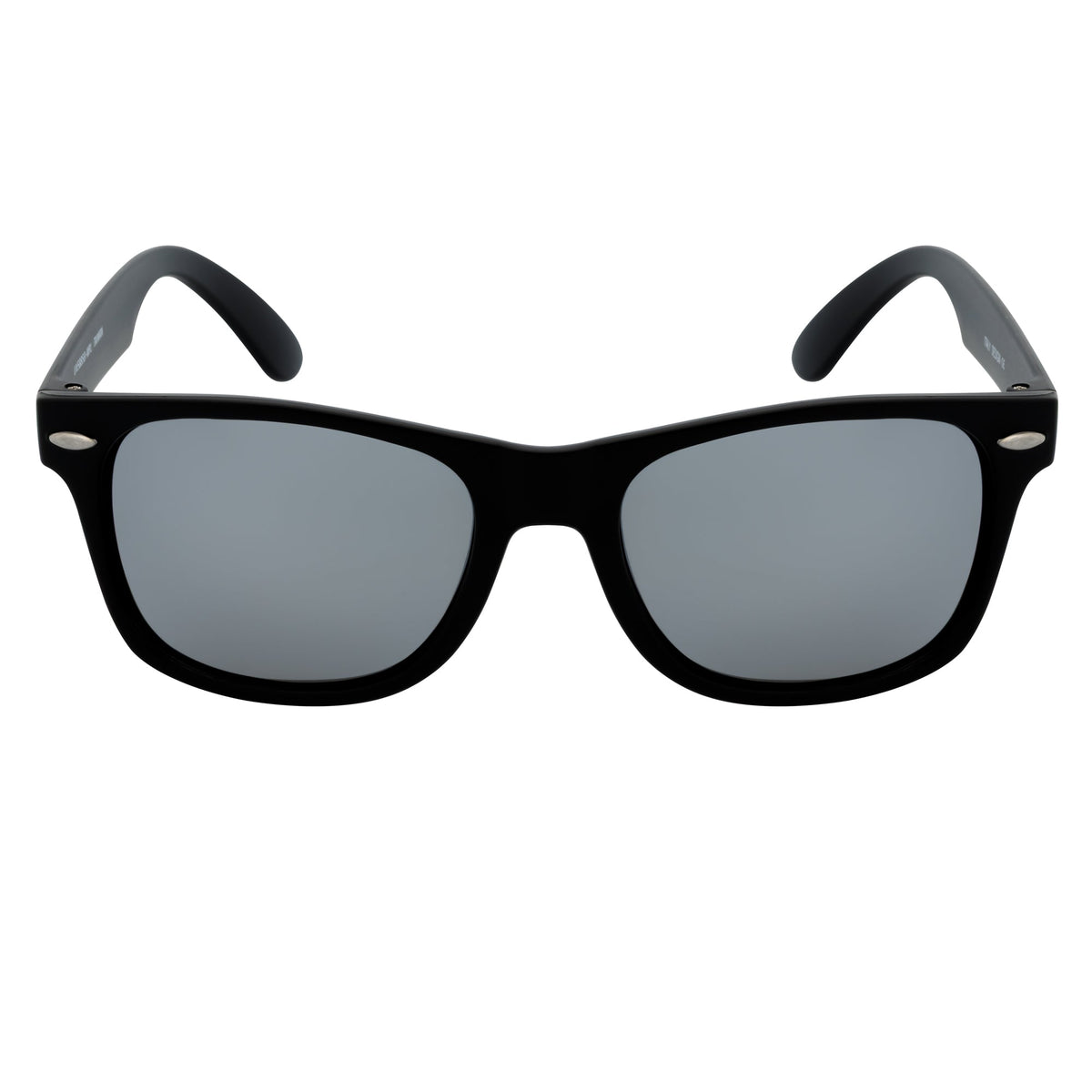 WAYFAIRE - Polarized Classic Horn Rimmed Sunglasses Matte Black Silver-Mirror