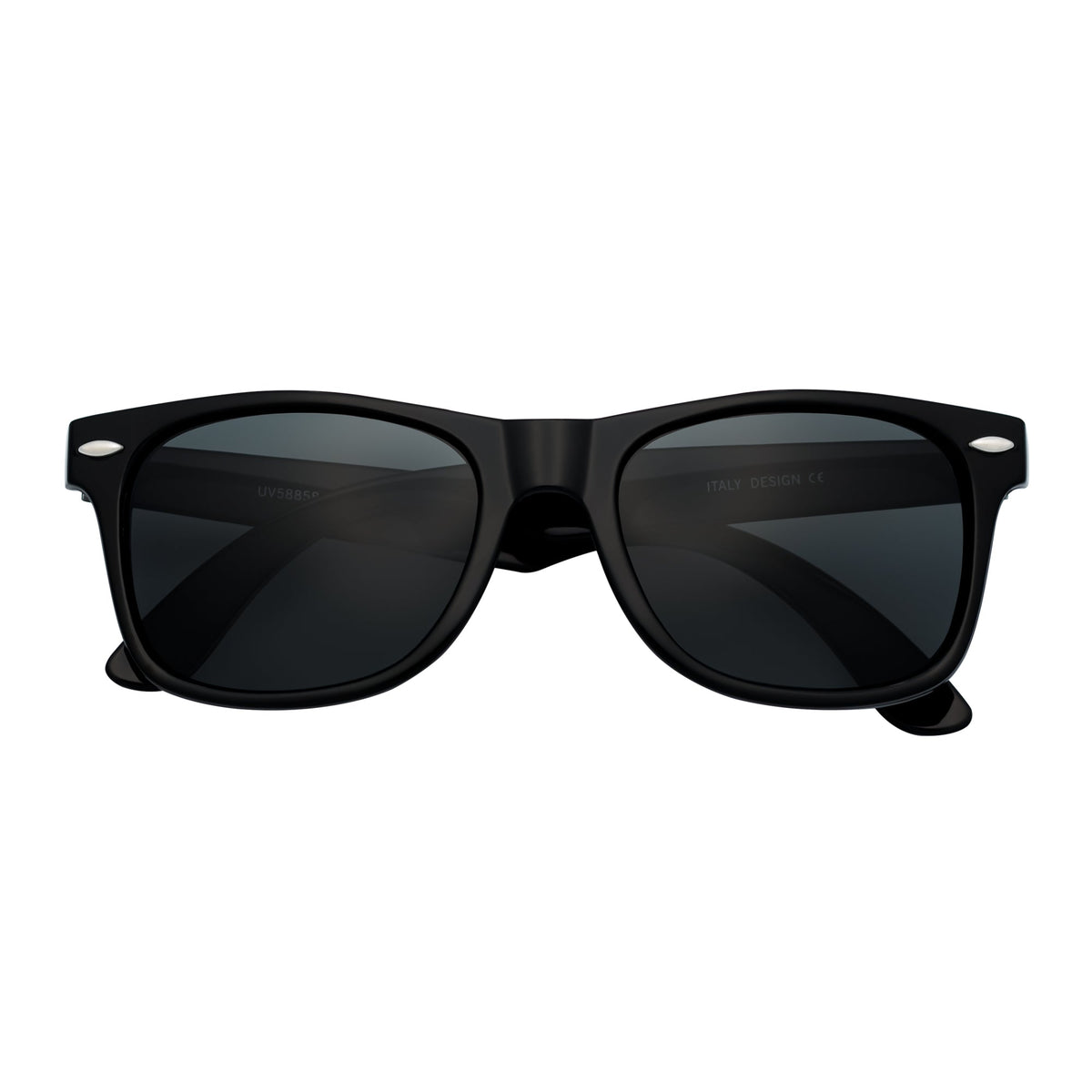 WAYFAIRE - Polarized Horn Rimmed Sunglasses Gloss Black Smoke