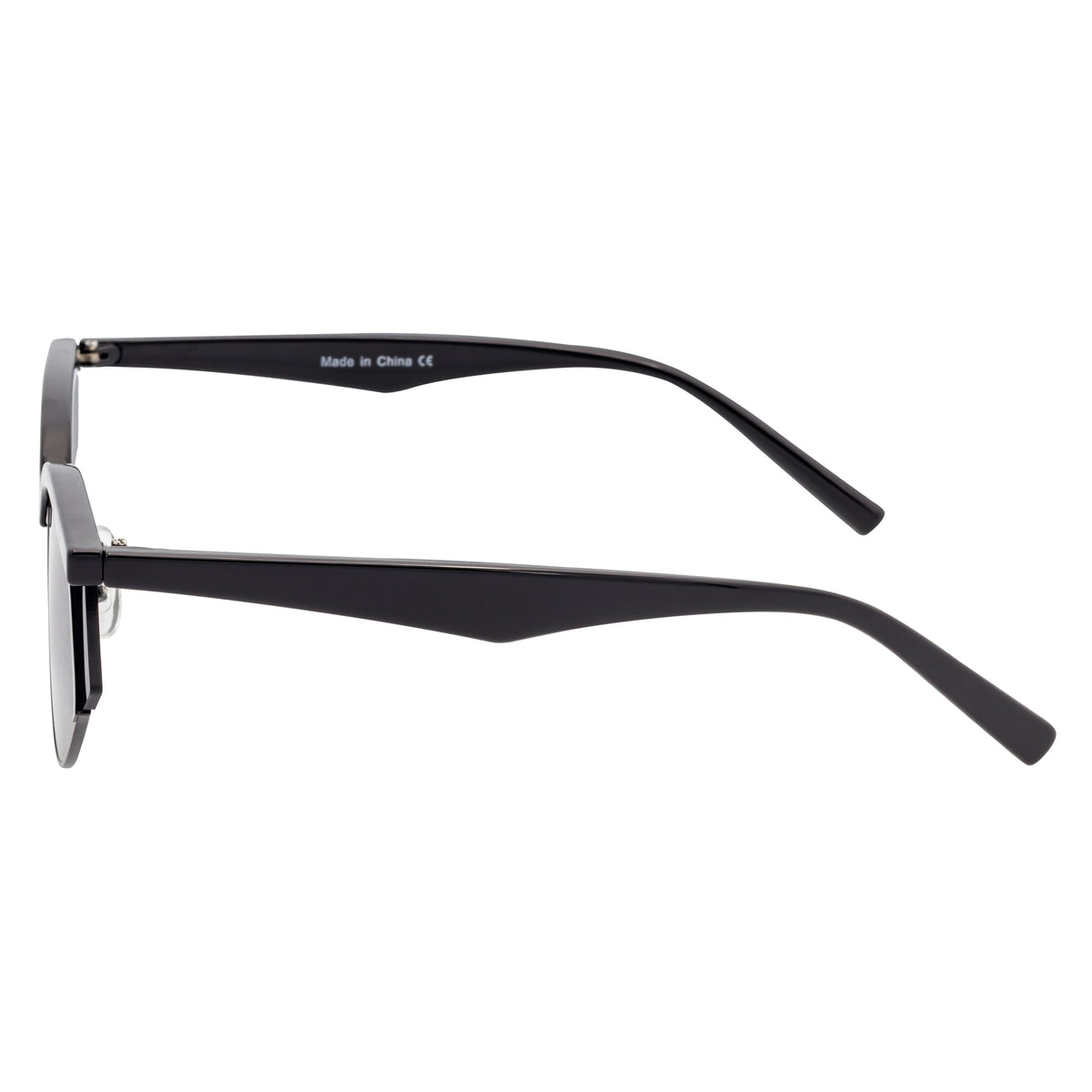 WILSHIRE - Rimless Cat Eye Sunglasses Black Smoke