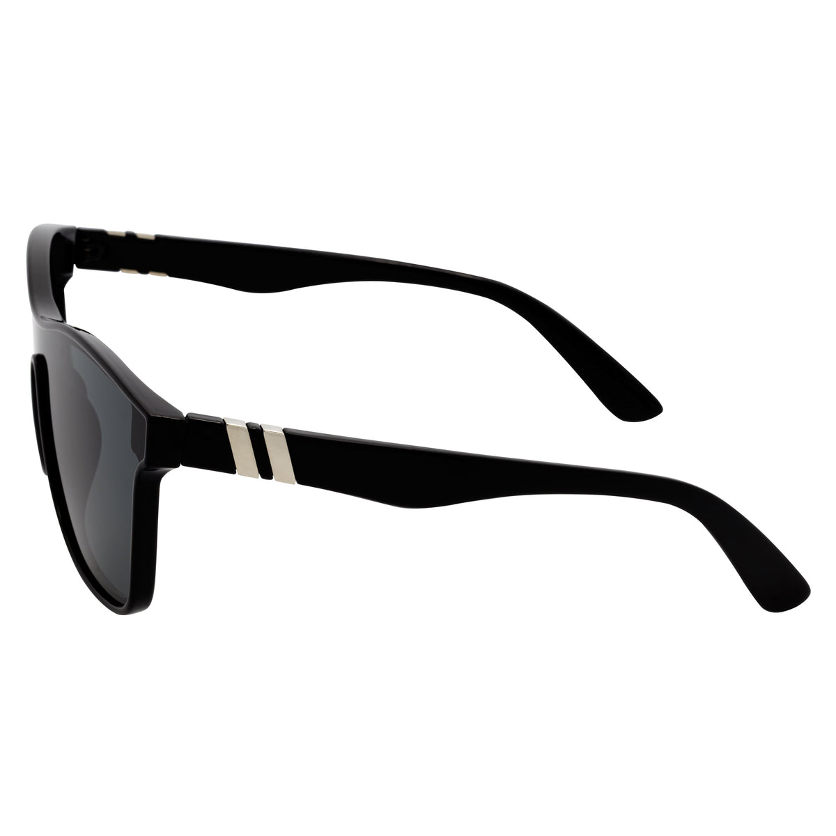 ZENITH - Mono Lens Shield Horn Rimmed Sunglasses Black Smoke
