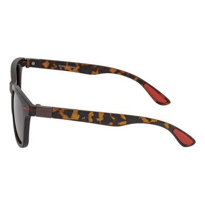 WAYSPORT - Polarized Horn Rimmed Matte Brown Sunglasses Brown Lens