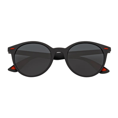 RAYSPORT - Polarized P3 Round Sunglasses Textured Matte Black Smoke Lens