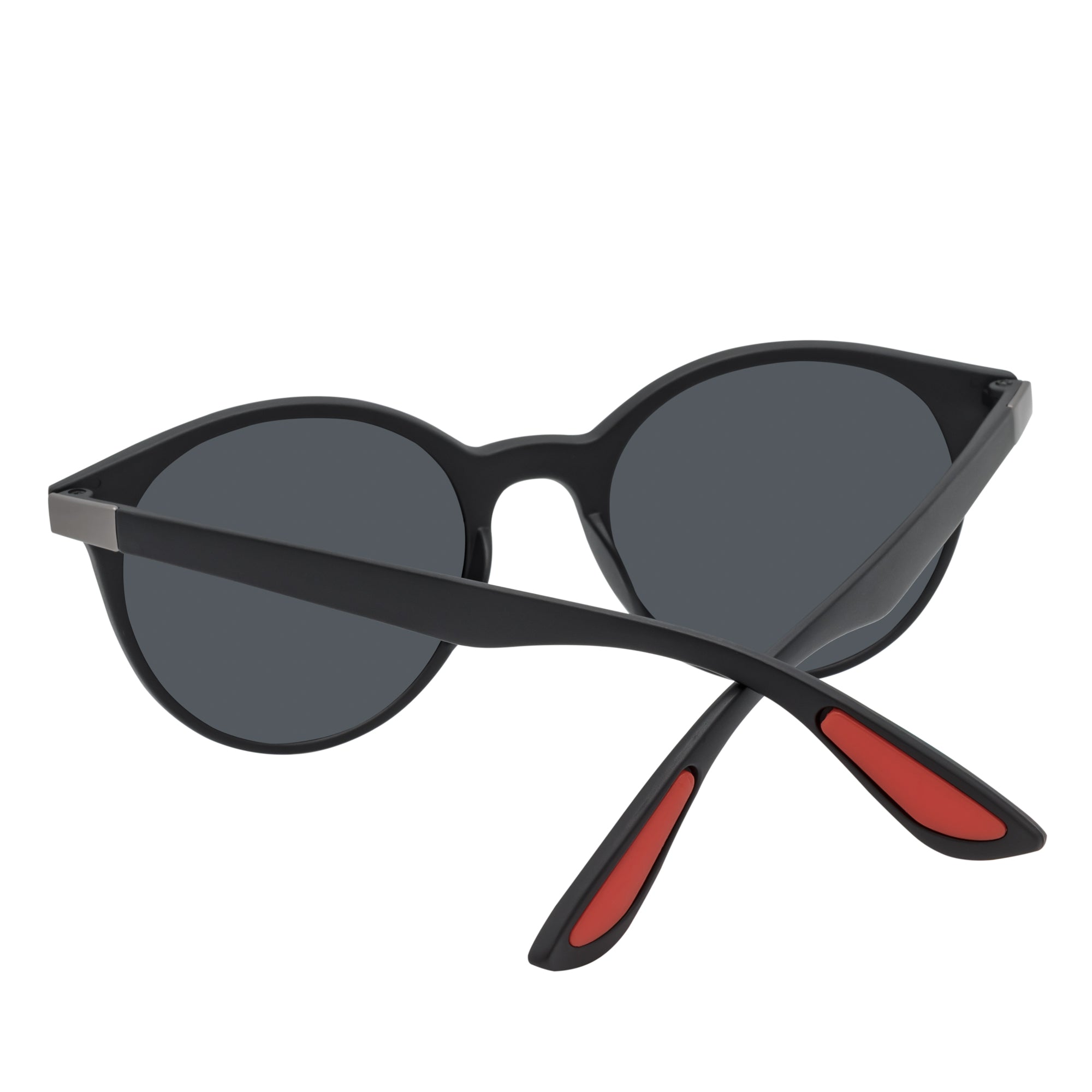 RAYSPORT - Polarized P3 Round Sunglasses Textured Matte Black Smoke Lens