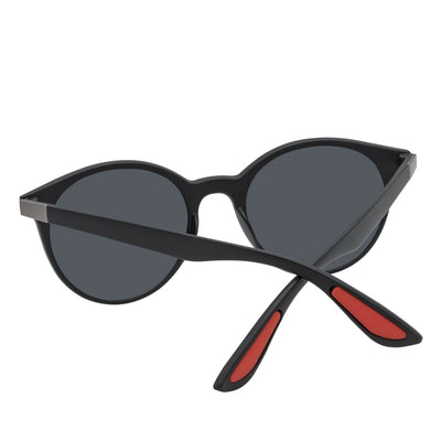 RAYSPORT - Polarized P3 Round Sunglasses Textured Matte Black Smoke Lens