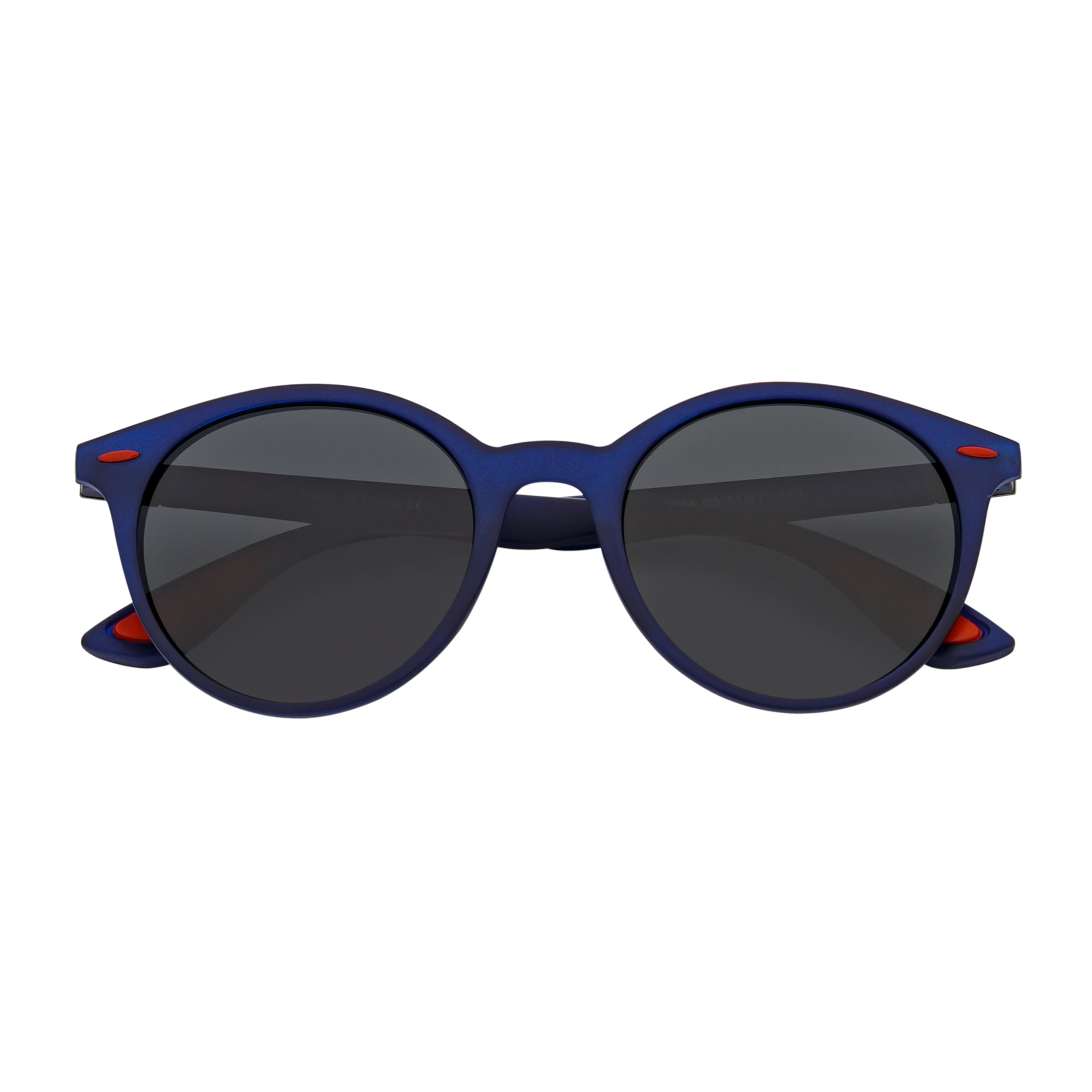 RAYSPORT - Polarized P3 Round Sunglasses Textured Matte Blue Smoke Lens