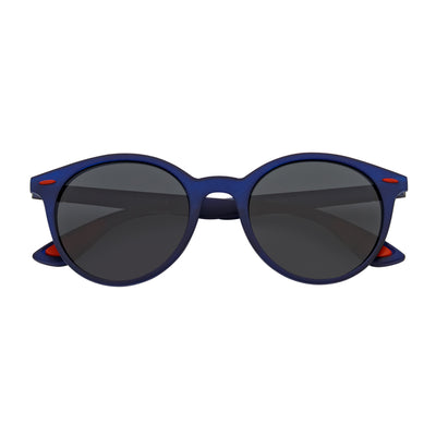 RAYSPORT - Polarized P3 Round Sunglasses Textured Matte Blue Smoke Lens