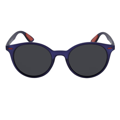 RAYSPORT - Polarized P3 Round Sunglasses Textured Matte Blue Smoke Lens