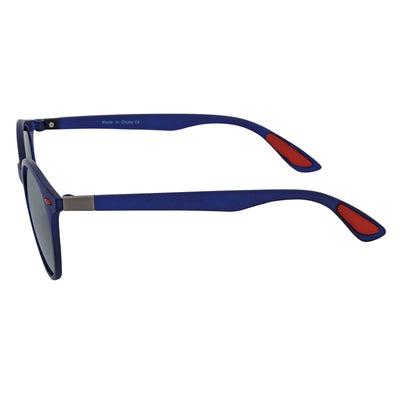 RAYSPORT - Polarized P3 Round Sunglasses Textured Matte Blue Smoke Lens