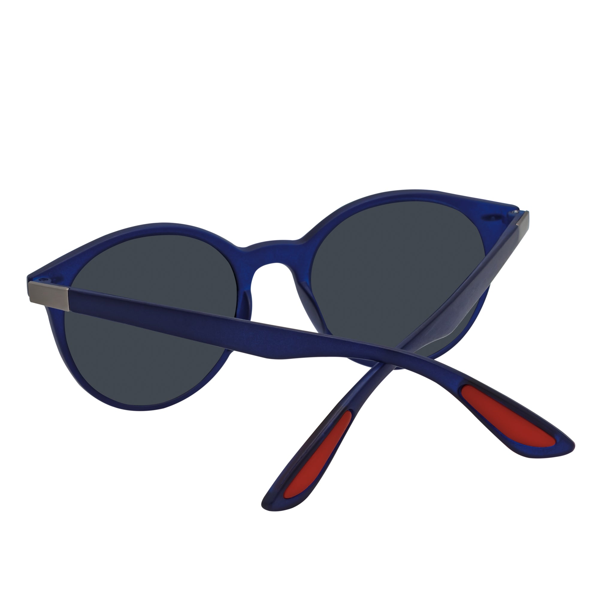 RAYSPORT - Polarized P3 Round Sunglasses Textured Matte Blue Smoke Lens