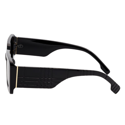PLAZA - Small Rectangle Sunglasses Black Smoke