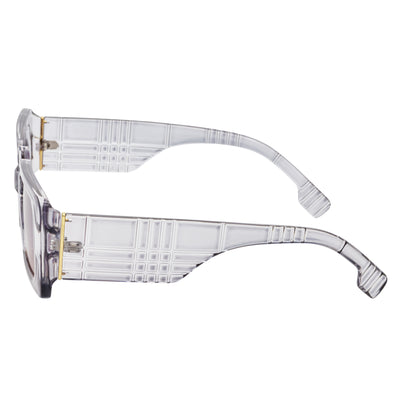 PLAZA - Small Rectangle Sunglasses Crystal-Gray Lavender