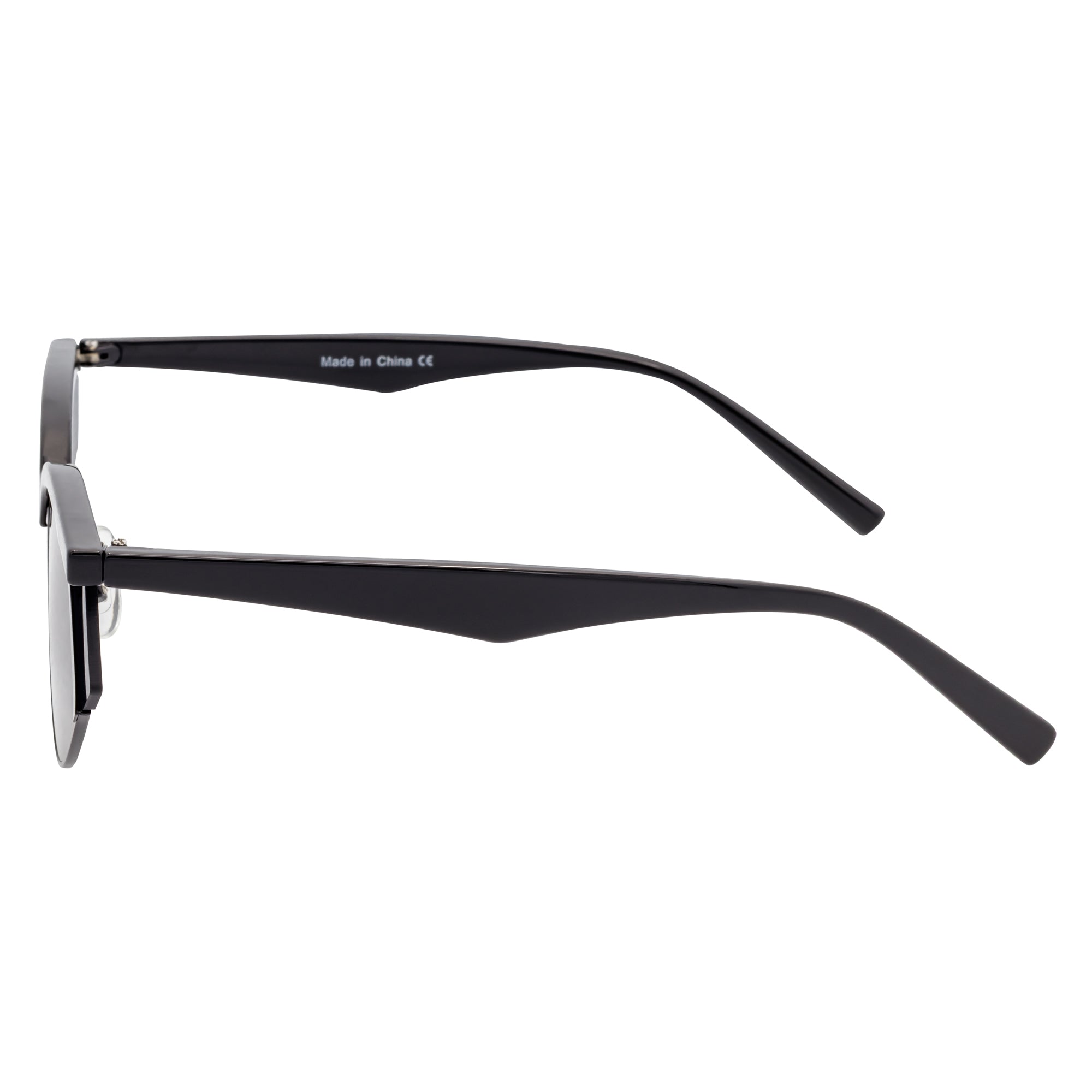 WILSHIRE - Rimless Cat Eye Sunglasses Black Smoke
