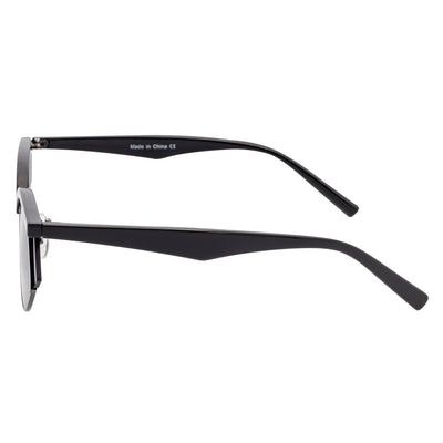 WILSHIRE - Rimless Cat Eye Sunglasses Black Smoke
