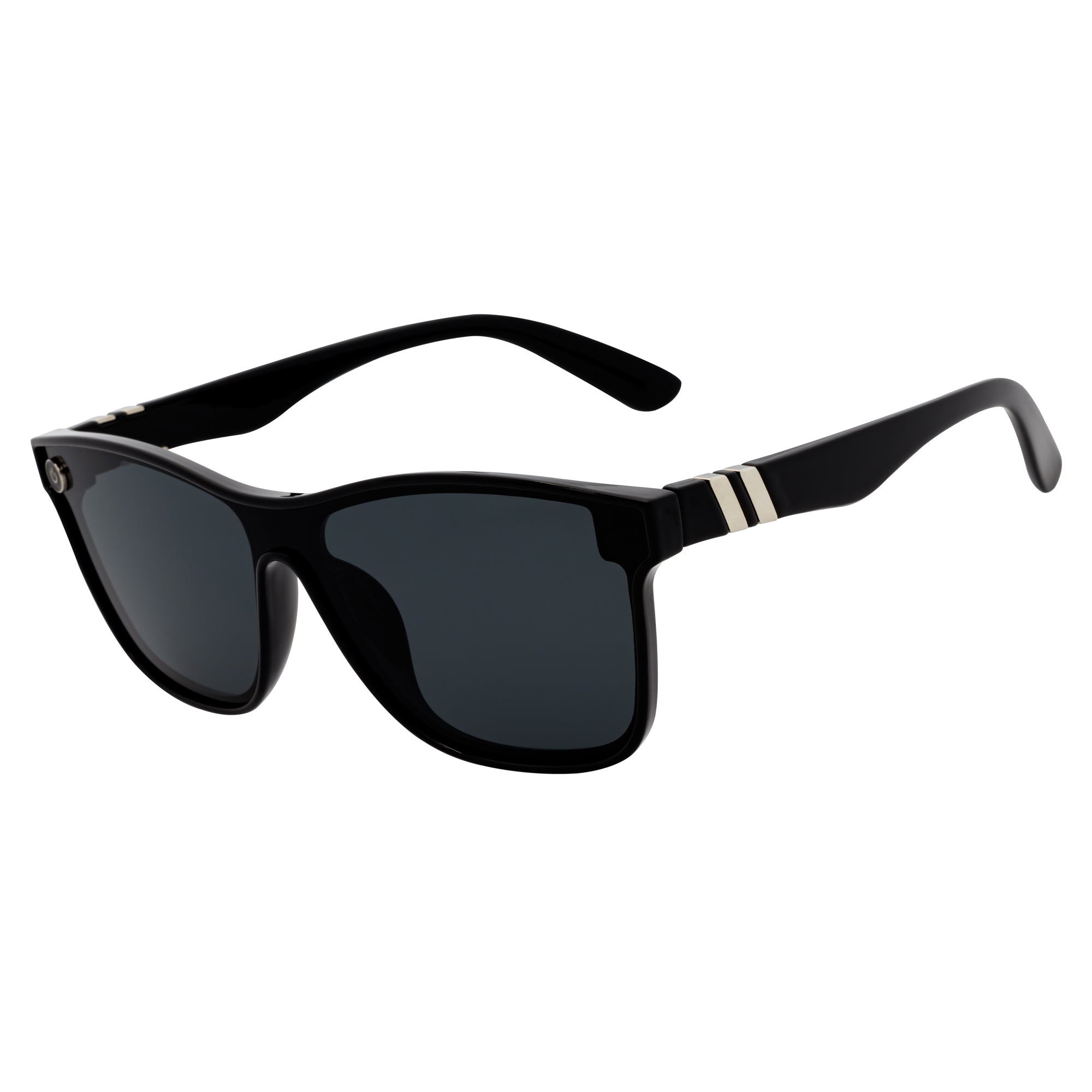 ZENITH - Mono Lens Shield Horn Rimmed Sunglasses Black Smoke