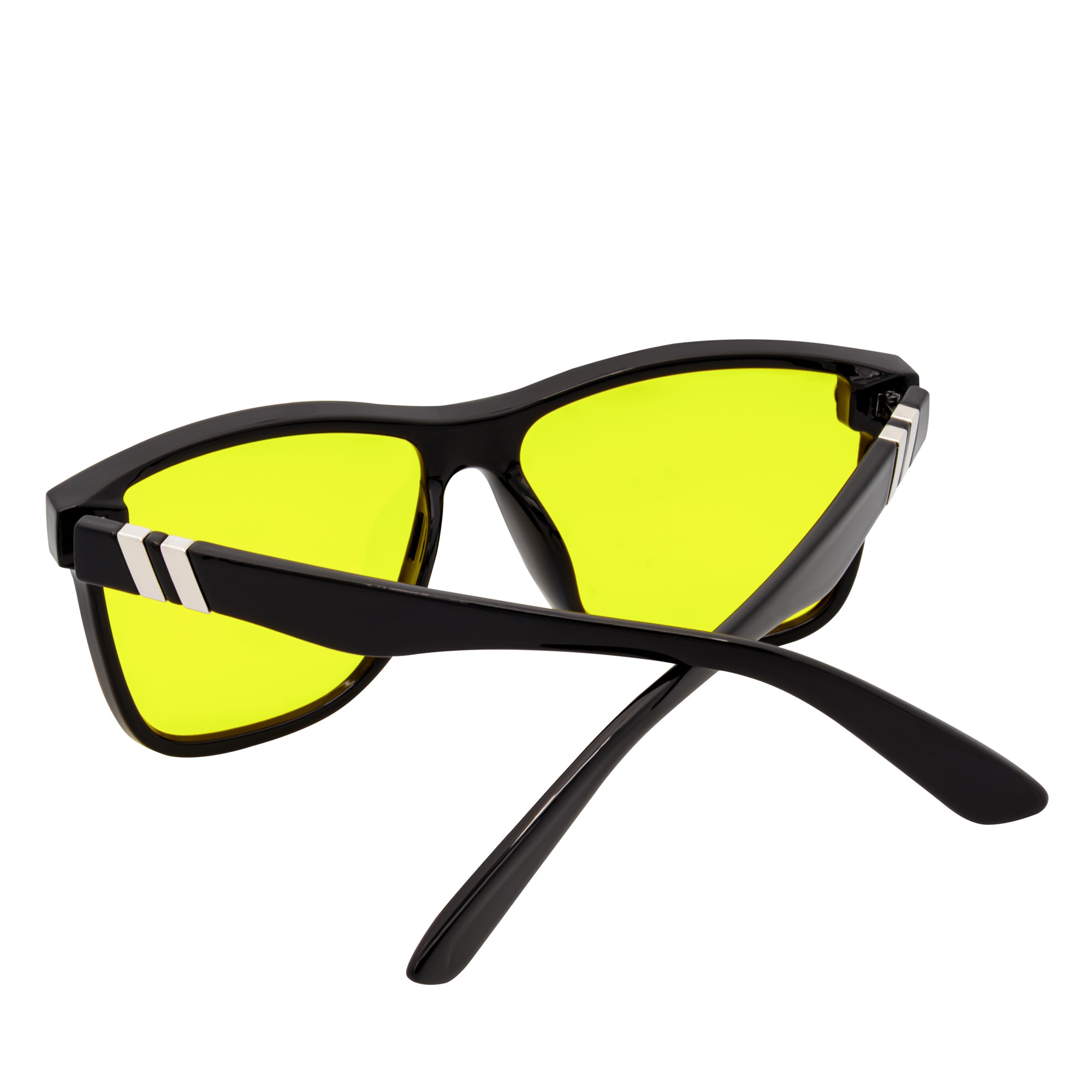 ZENITH - Mono Lens Shield Horn Rimmed Sunglasses Black Yellow