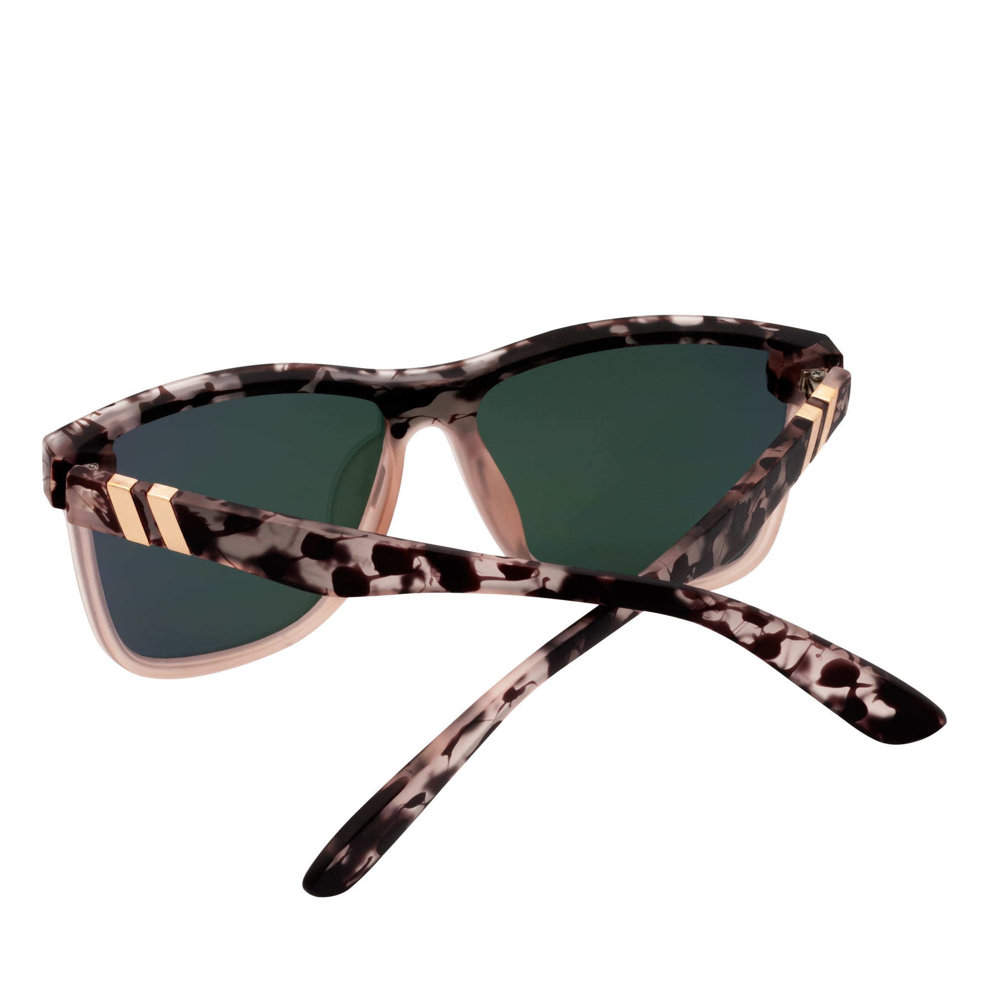 ZENITH - Mono Lens Shield Horn Rimmed Sunglasses Tortoise Pink Mirror