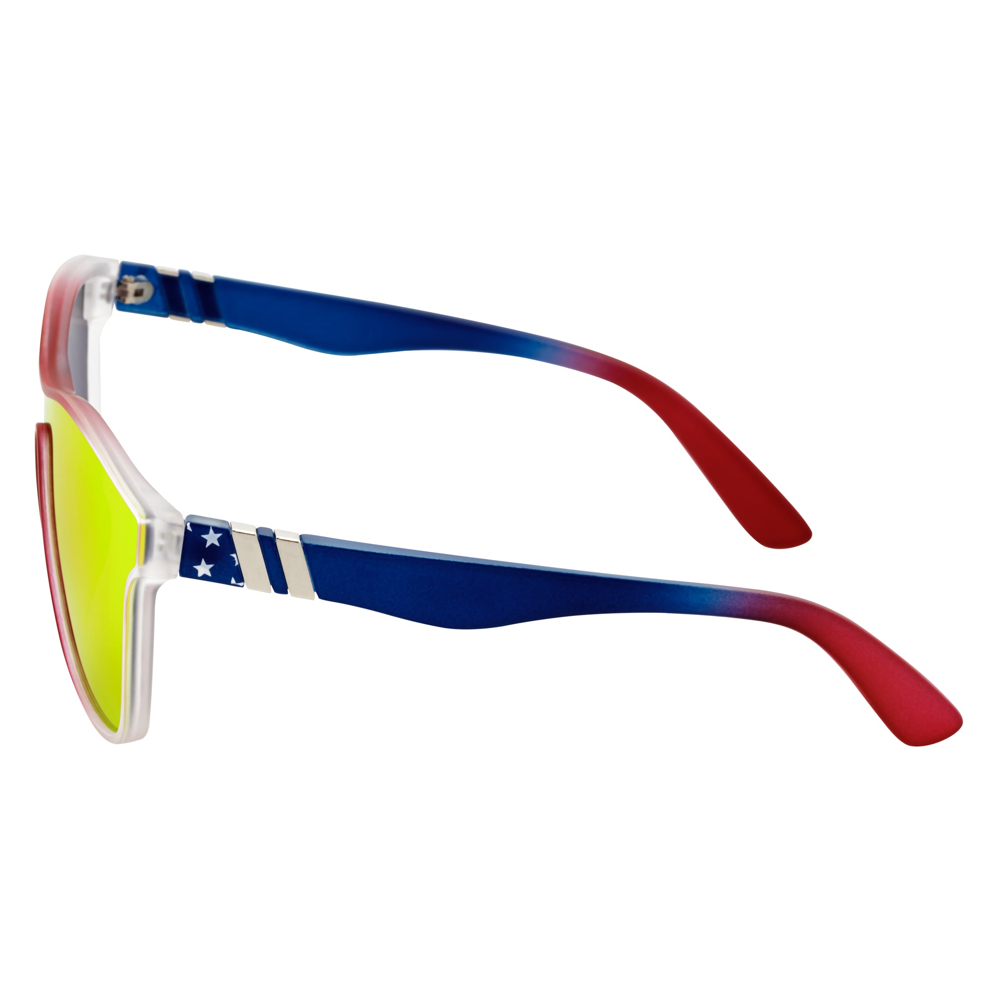 ZENITH - Mono Lens Shield Horn Rimmed Sunglasses RWB Orange Mirror