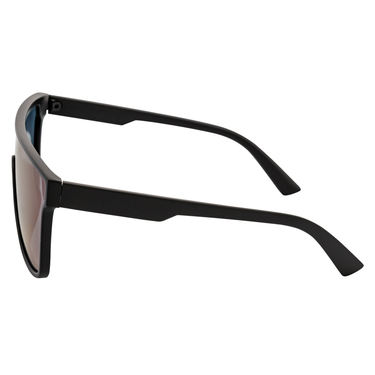 AEON - Flat Top Shield Polarized Sunglasses Mono Lens Black Green Mirror