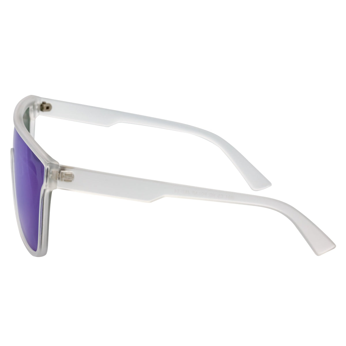 AEON - Flat Top Shield Polarized Sunglasses Mono Lens Frost Blue Mirror