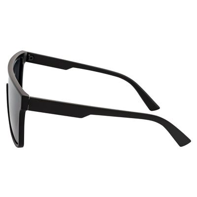 AEON - Square Flat Top Shield Polarized Sunglasses Mono Lens Black Smoke