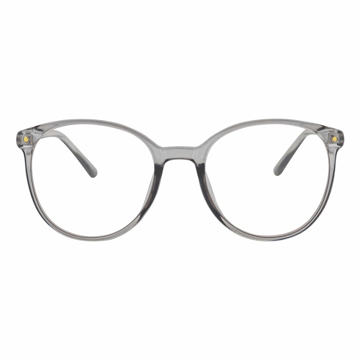 ARBUS - Round Horn Rimmed Blue Light Glasses Clear Gray Clear Lens