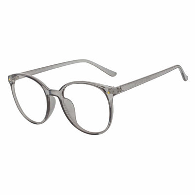 ARBUS - Round Horn Rimmed Blue Light Glasses Clear Gray Clear Lens