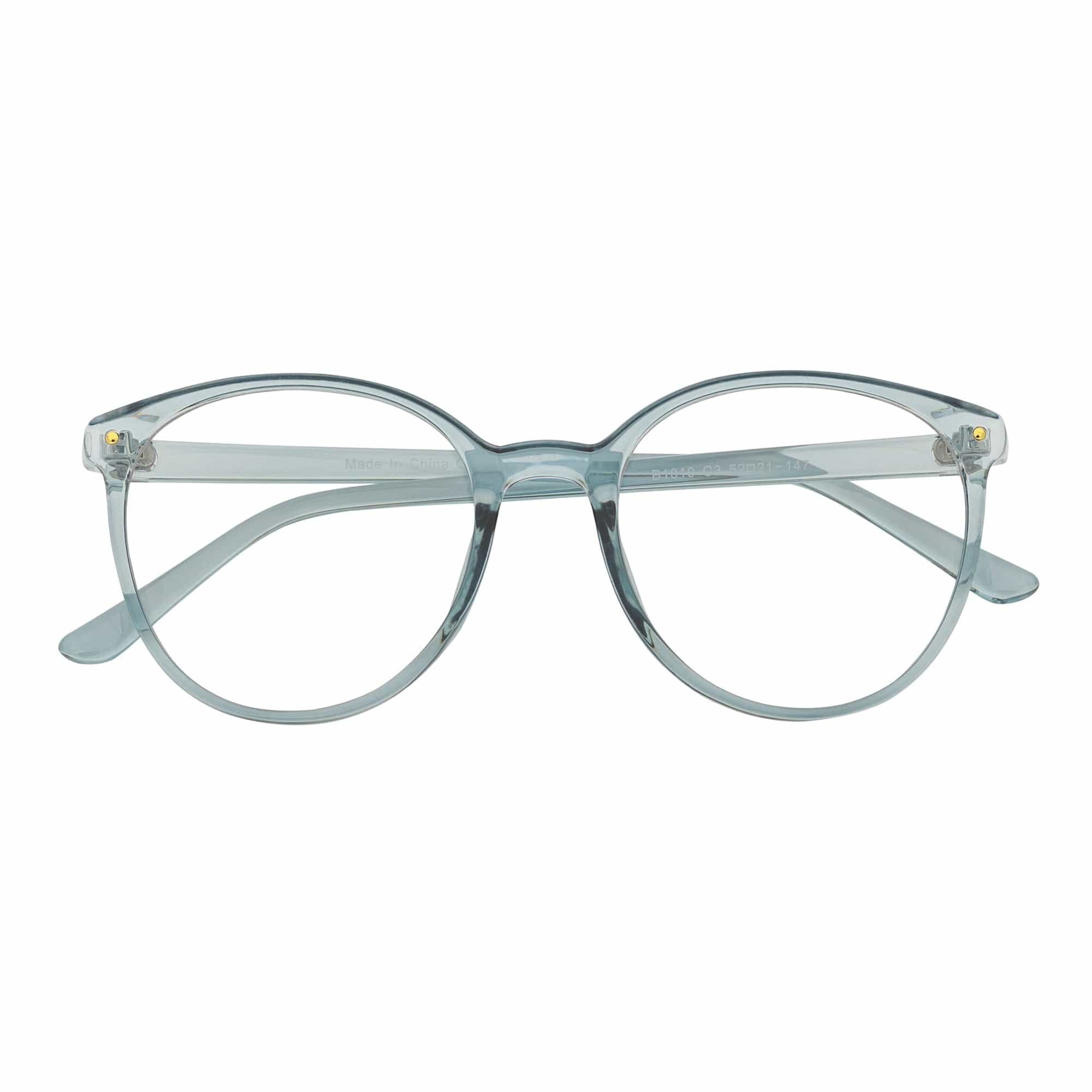 ARBUS - Round Horn Rimmed Blue Light Glasses Clear Green Clear Lens - MorspecsM1111 - 4