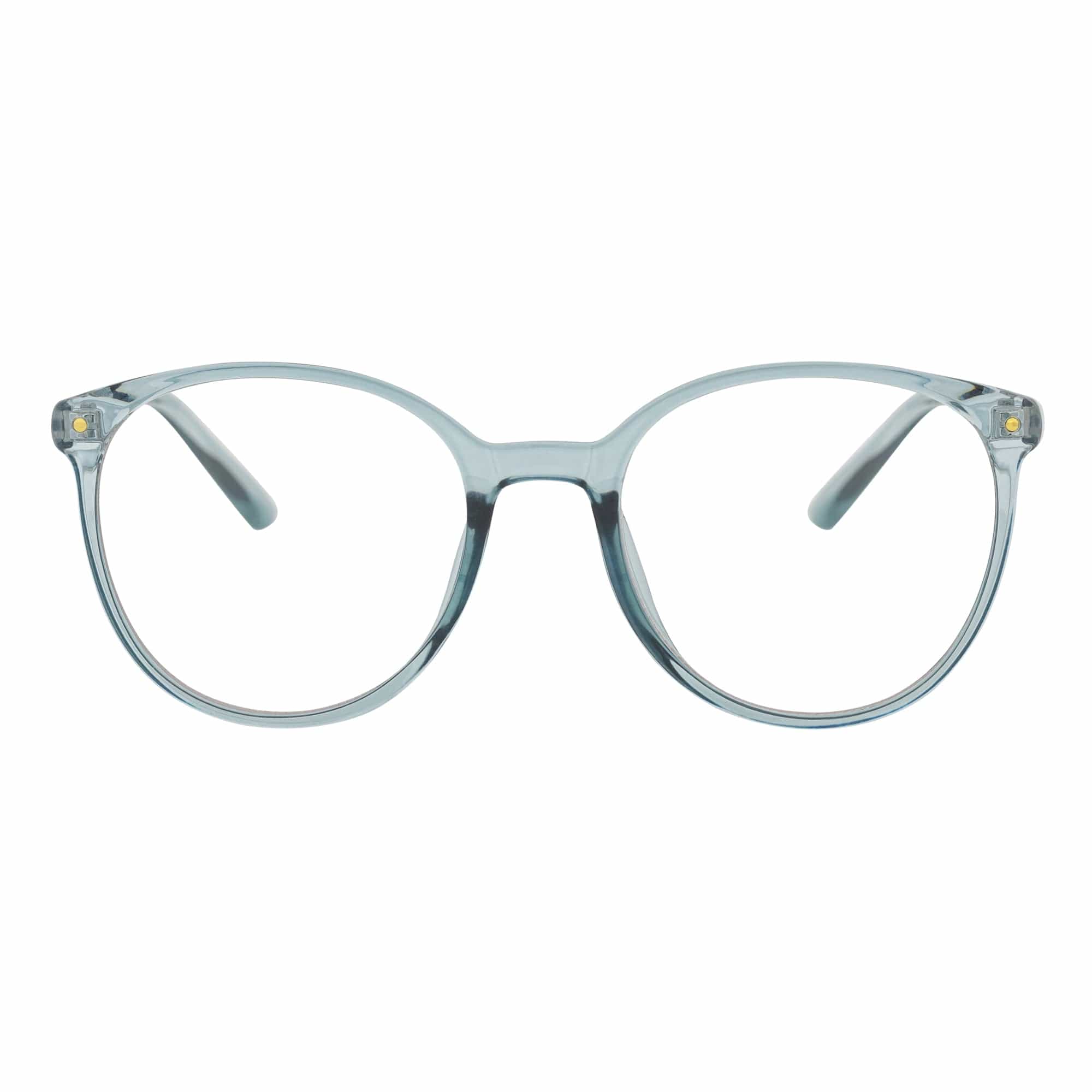 ARBUS - Round Horn Rimmed Blue Light Glasses Clear Green Clear Lens