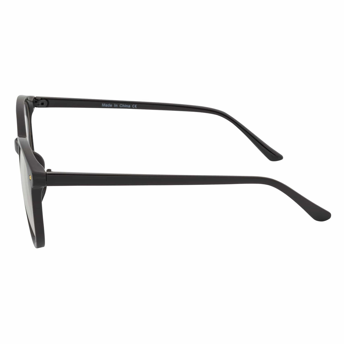 ARBUS - Round Horn Rimmed Blue Light Glasses Shiny Black Clear Lens