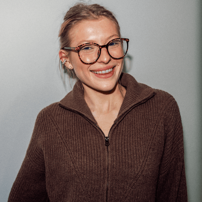 ARBUS - Round Horn Rimmed Blue Light Glasses Tortoise Shell Clear Lens