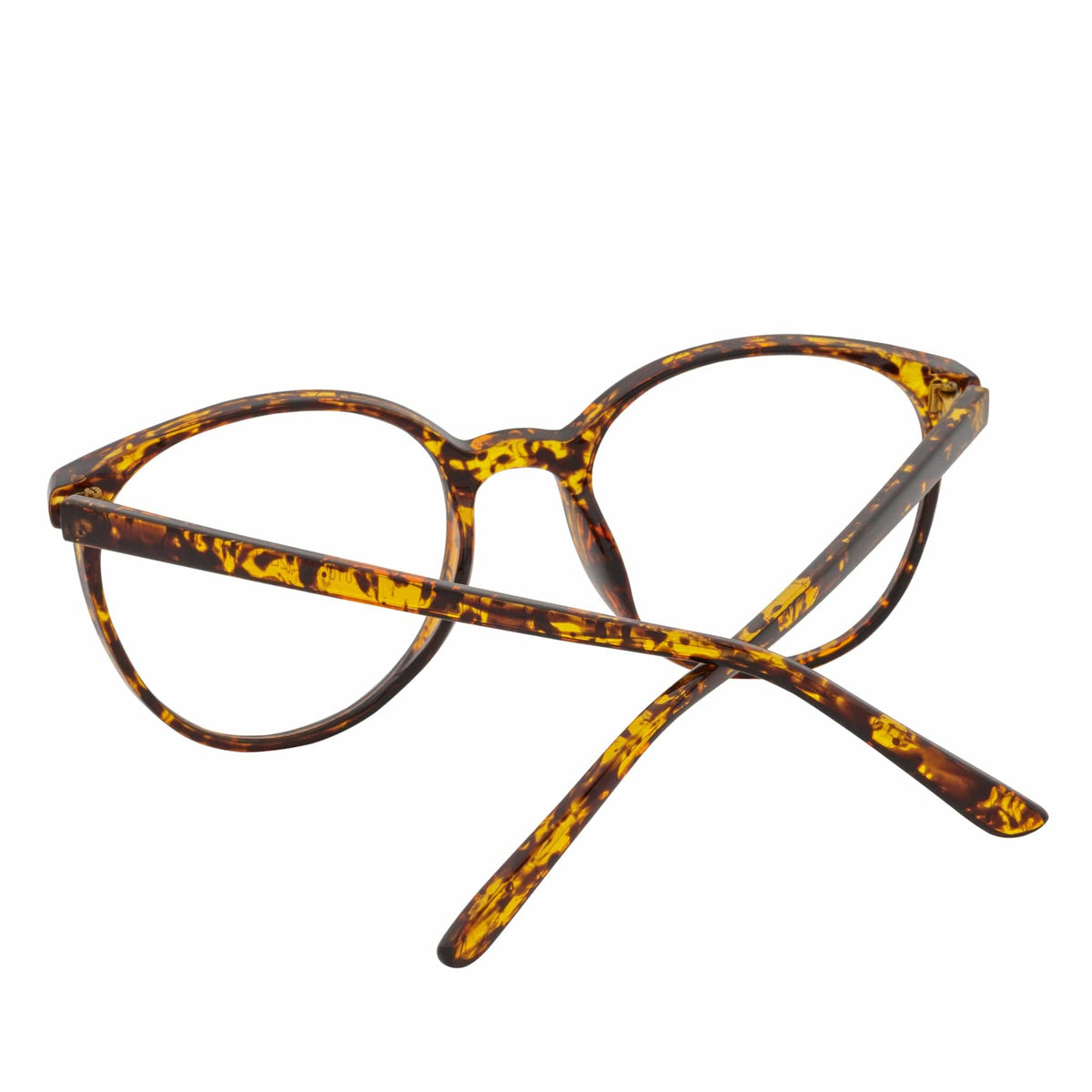 ARBUS - Round Horn Rimmed Blue Light Glasses Tortoise Shell Clear Lens